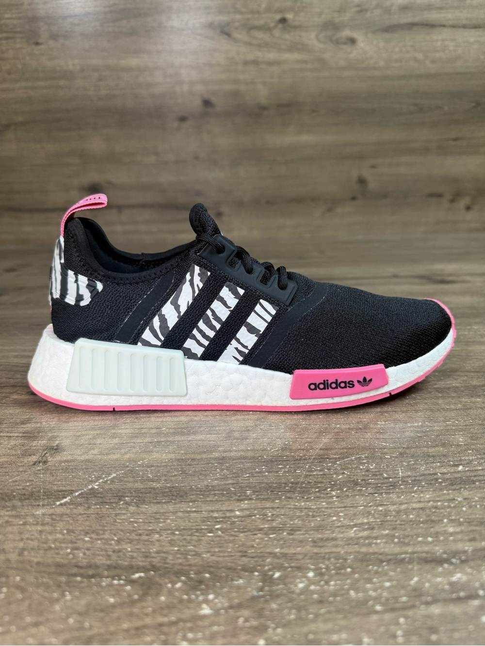 Adidas NMD_R1 Animal Print (Zebra) Women’s Running Athletic Shoes Sneakers 9